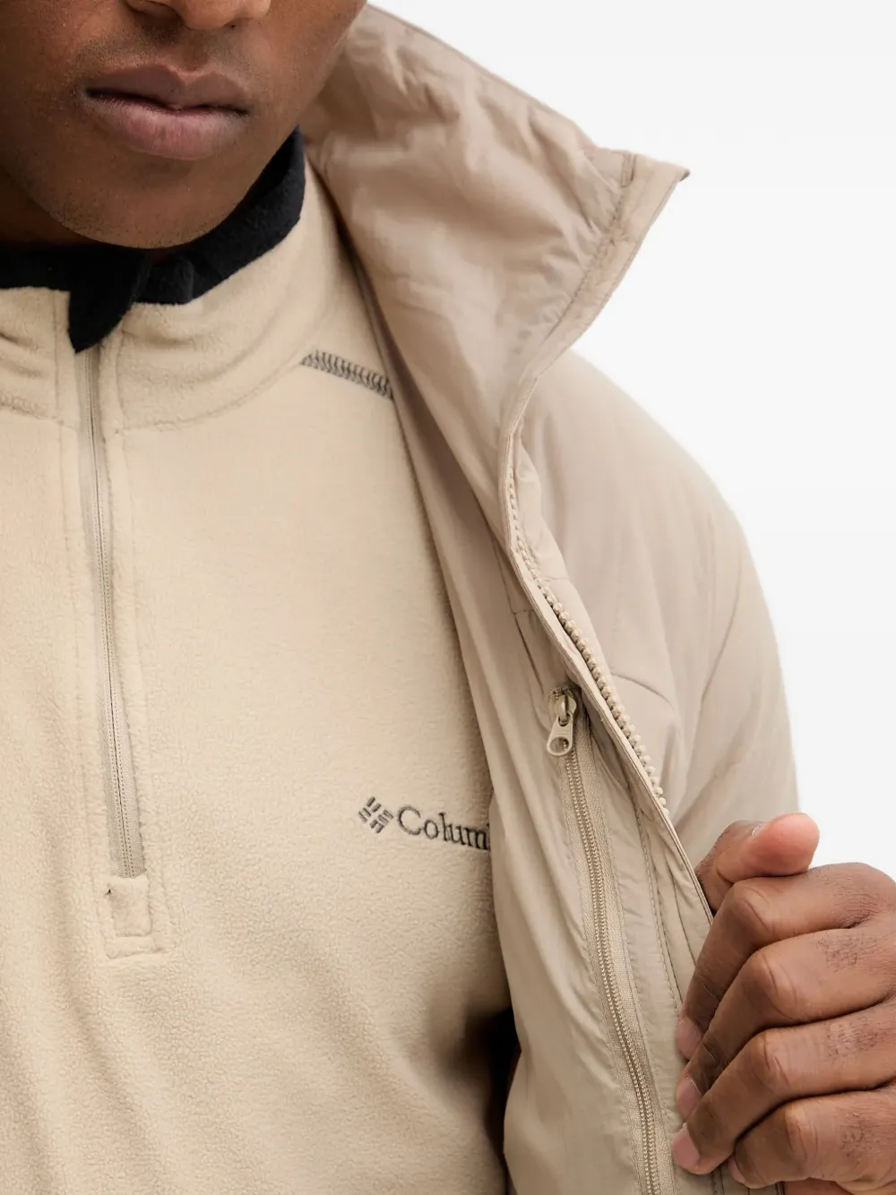 Quilted Logo-Patch Jacket