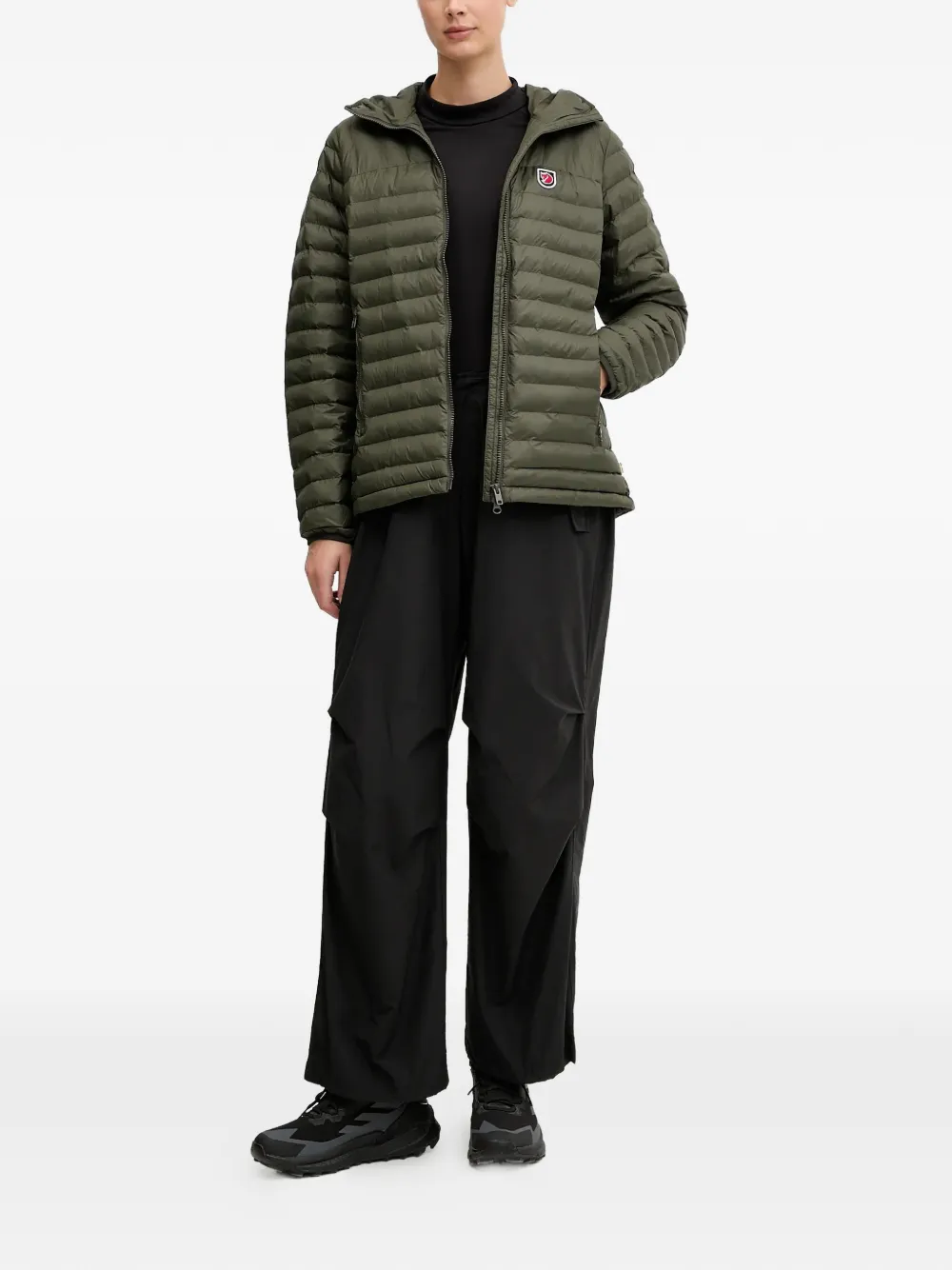 Fj&auml;llr&auml;ven hooded padded jacket - Groen