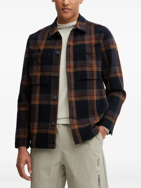 Fjällräven check-pattern two-pocket shirt jacket