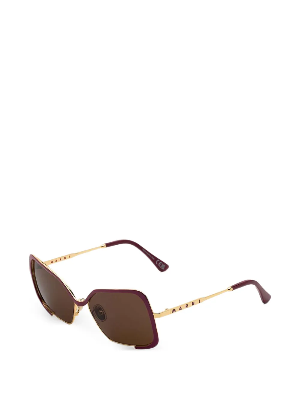 Marni Eyewear Zonnebril met vierkant montuur Paars