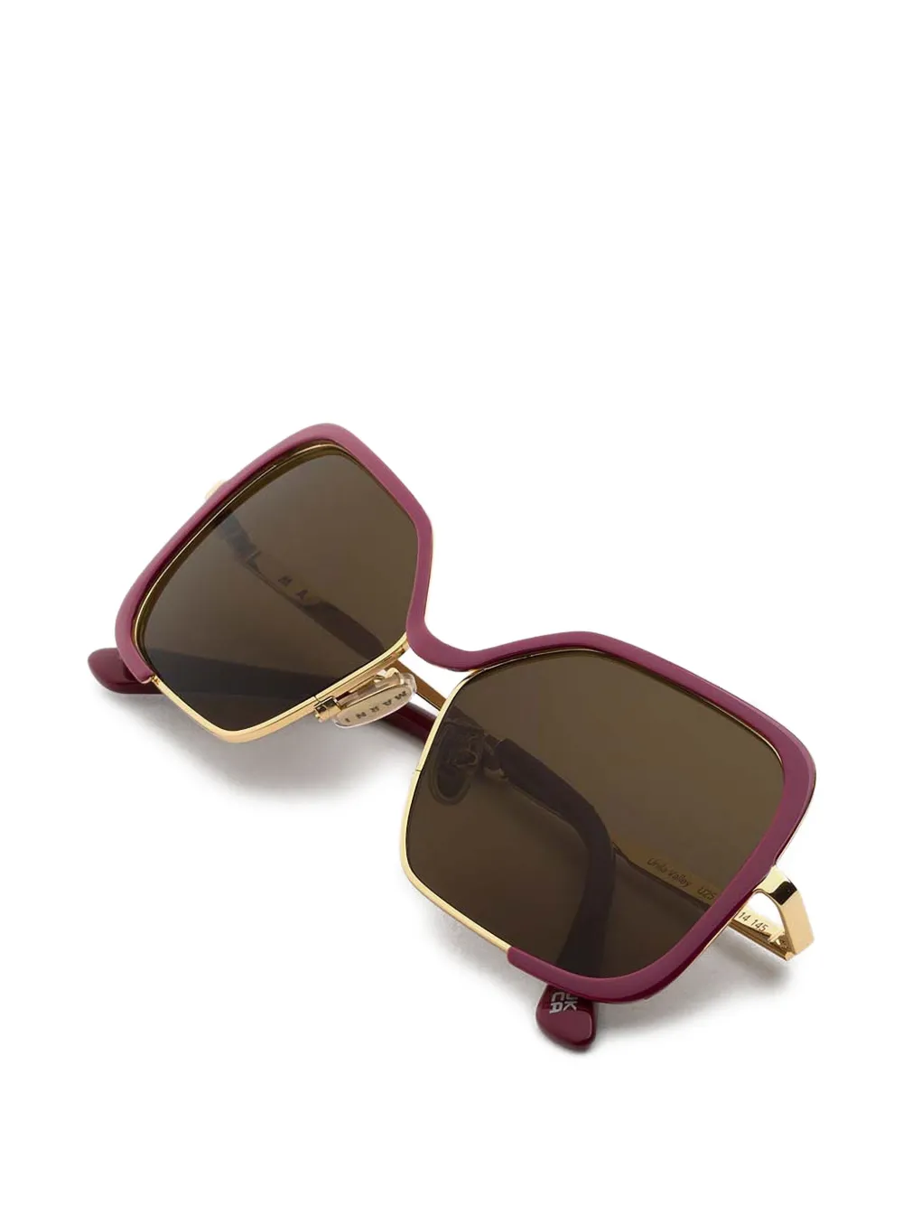 Marni Eyewear Zonnebril met vierkant montuur Paars