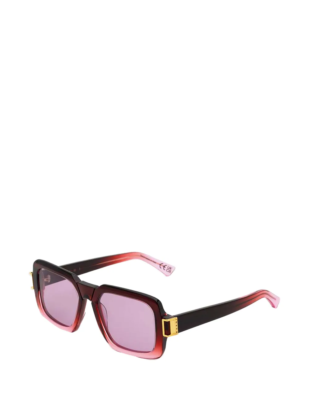  Marni Eyewear Rectangle Sunglasses - Purple 