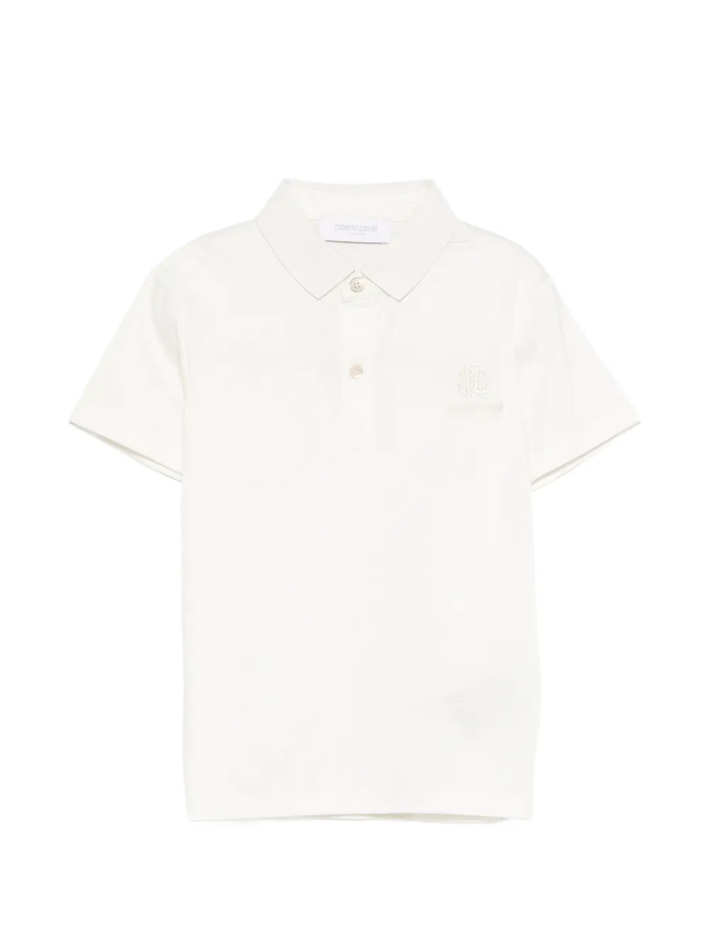 Roberto Cavalli Junior short-sleeve logo polo shirt - Bianco