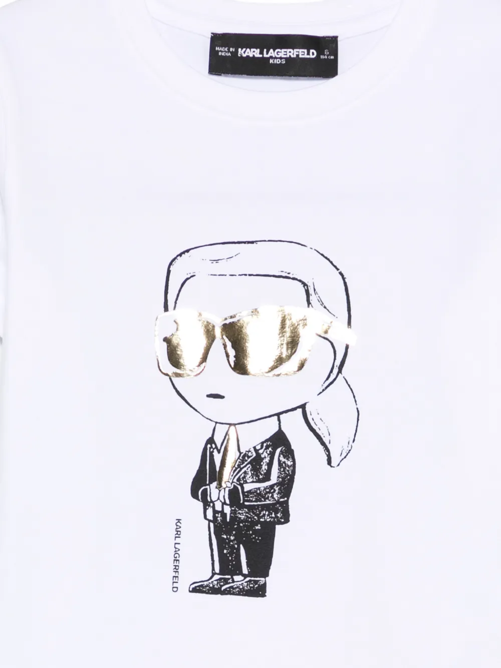Karl Lagerfeld Kids Grafisch T-shirt Wit