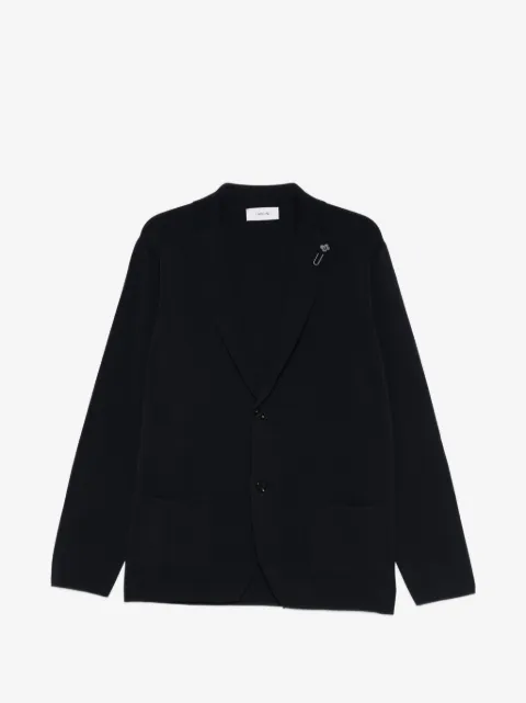 Lardini flower-detail pocketed cardigan