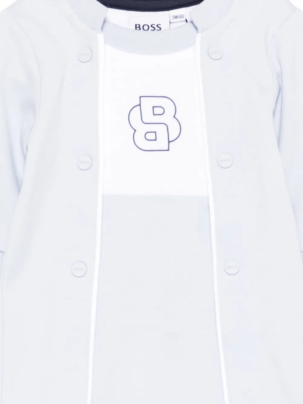BOSS Kidswear Pyjama met logo Blauw