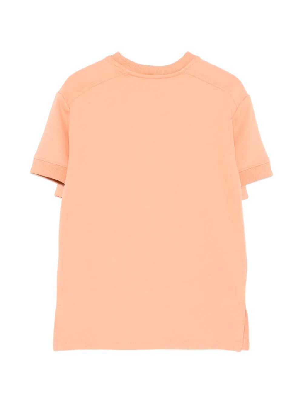 Chloé Kids Logo Cotton Sweatshirt Dress In Orange