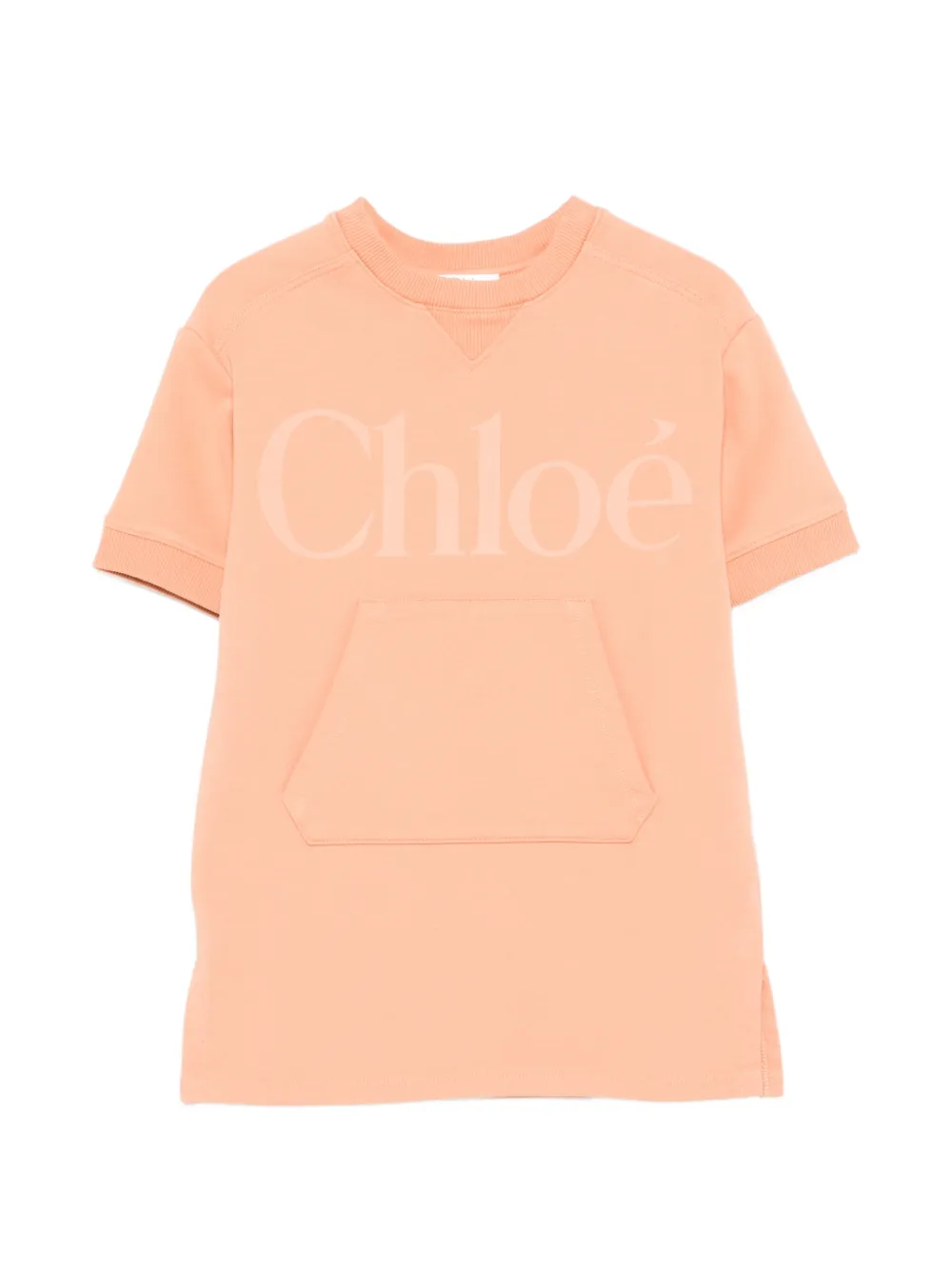 Chloé Kids logo dress - Arancione