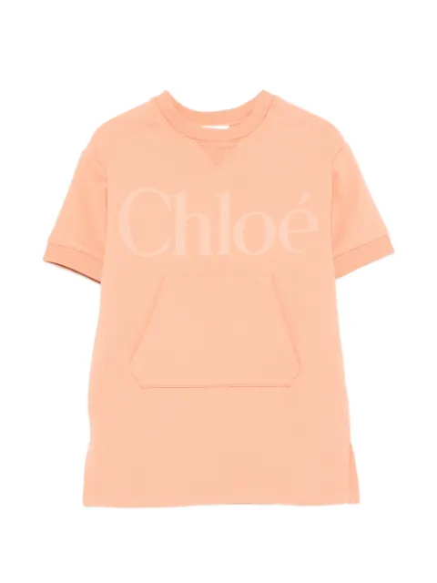 Chloé Kids vestido con logo