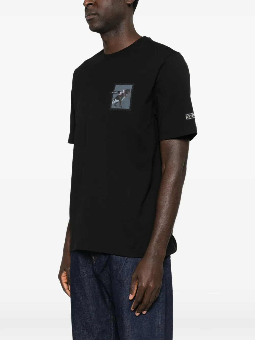 Iceberg T-shirt met grafische print Zwart