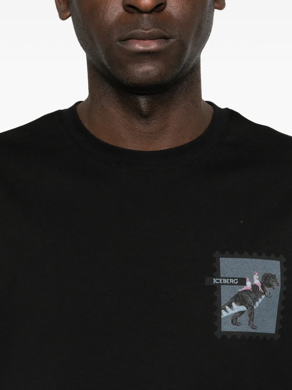 Iceberg T-shirt met grafische print Zwart