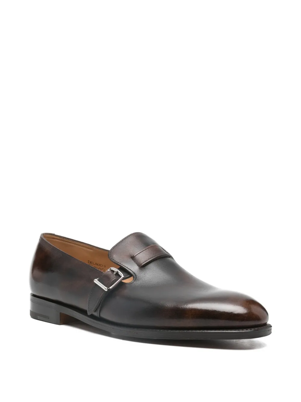 John Lobb buckle strap leather loafers Bruin