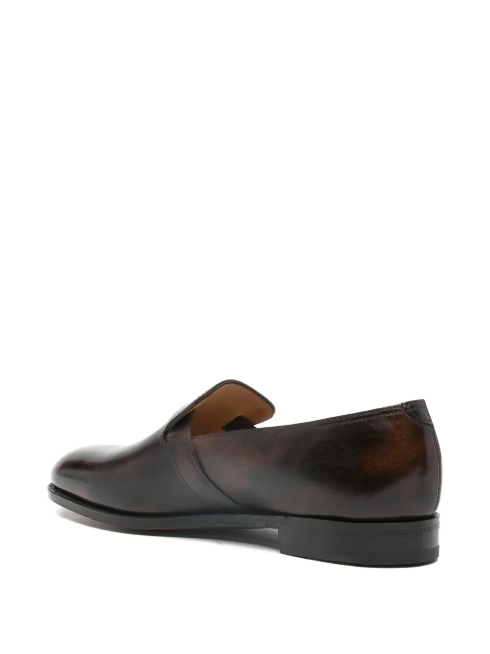 John Lobb buckle strap leather loafers Bruin