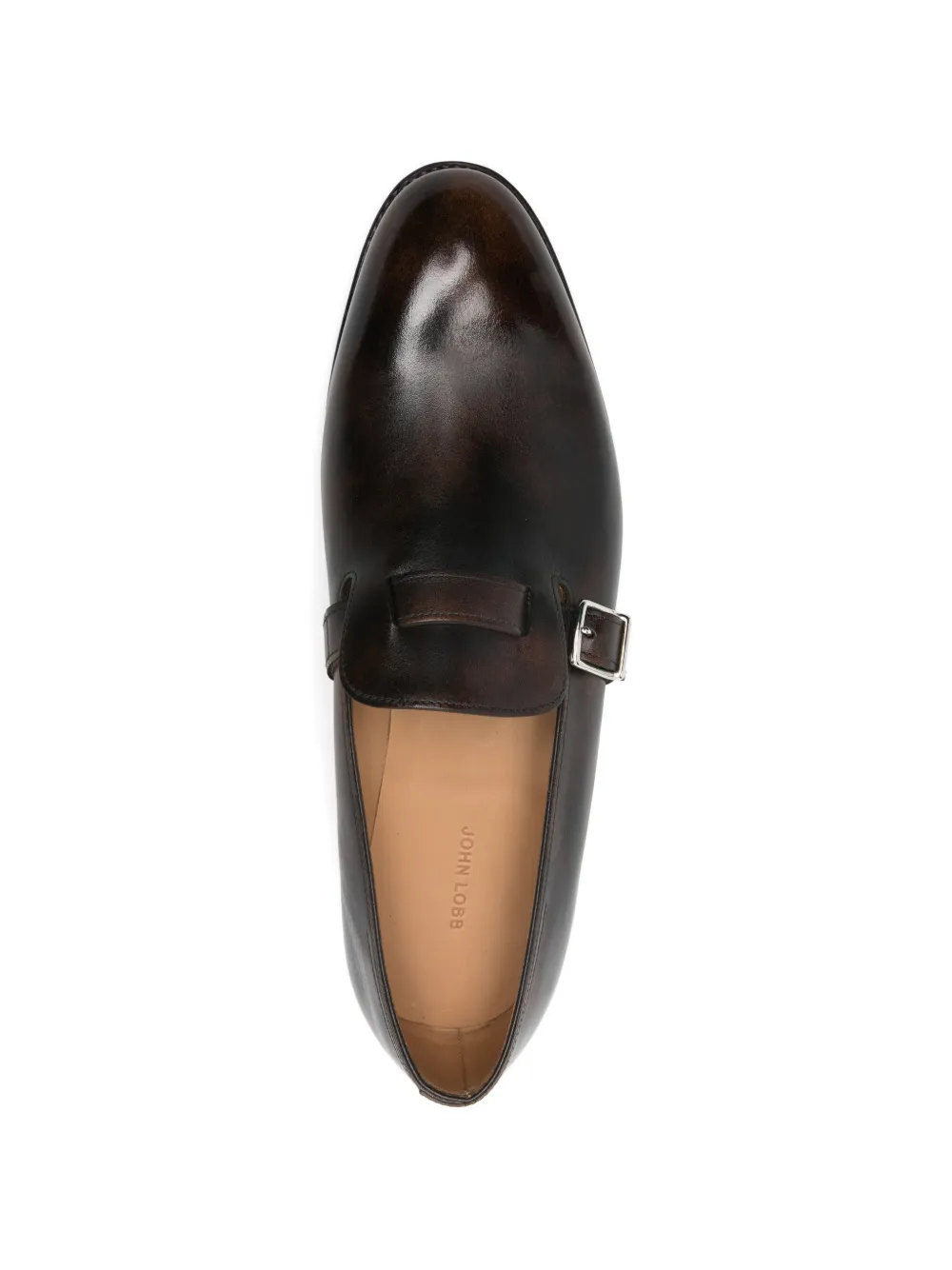 John Lobb buckle strap leather loafers Bruin