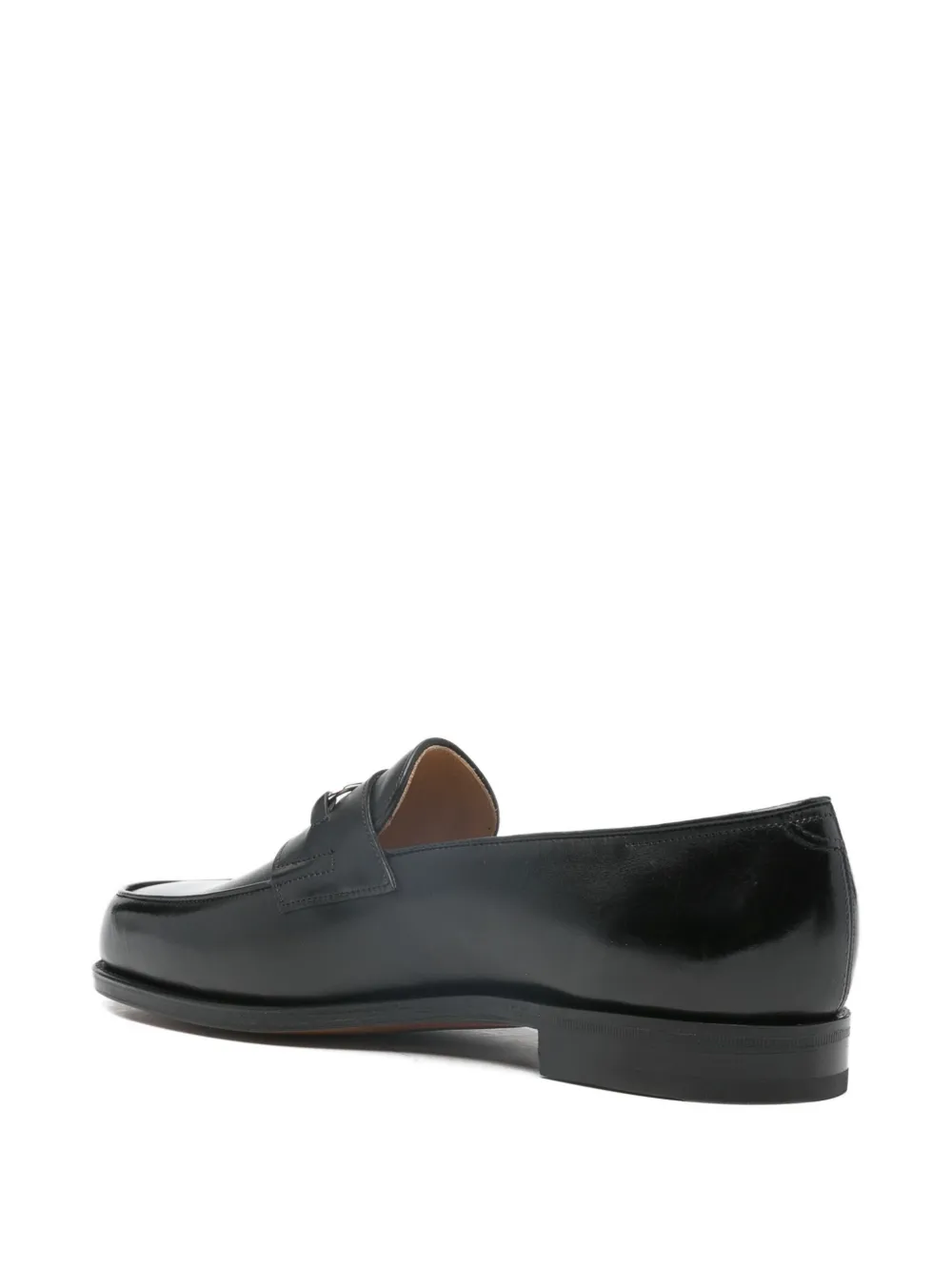 John Lobb metal bar loafers Zwart