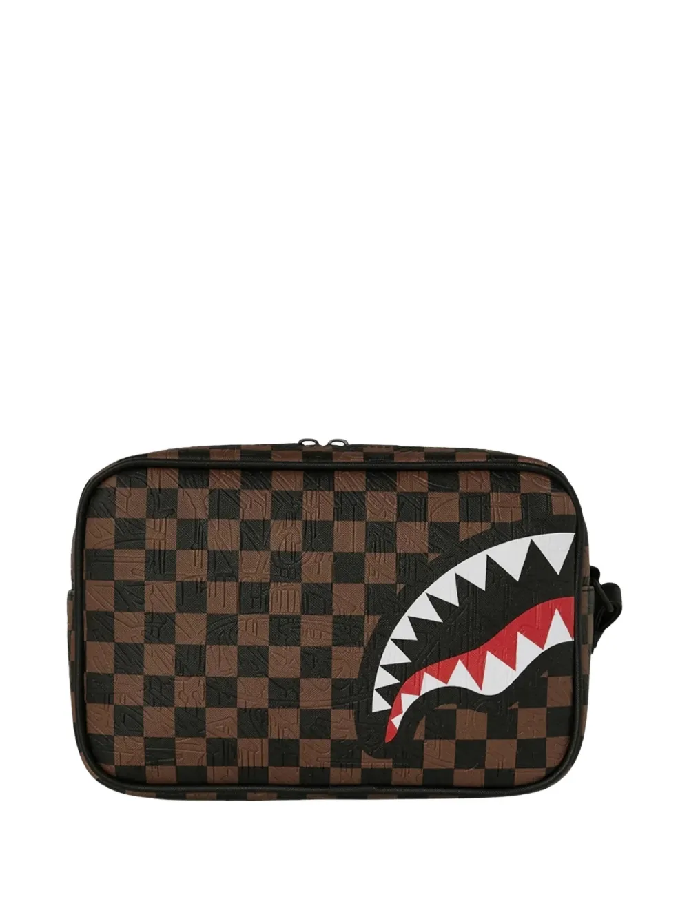 Sprayground check-pattern wash bag - Bruin