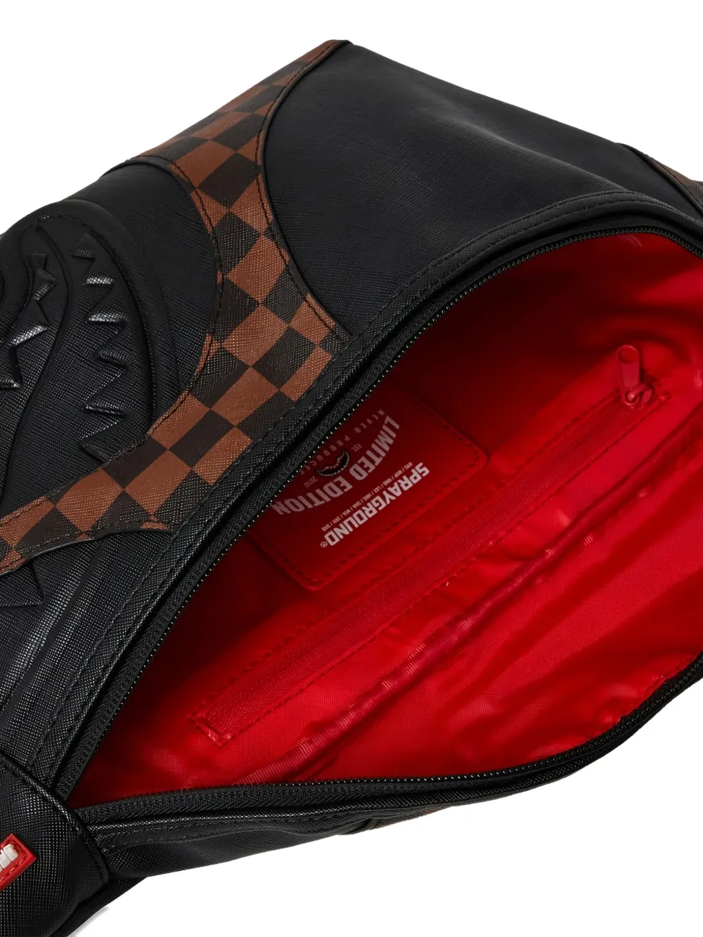 Sprayground checkerboard-pattern belt bag - Zwart