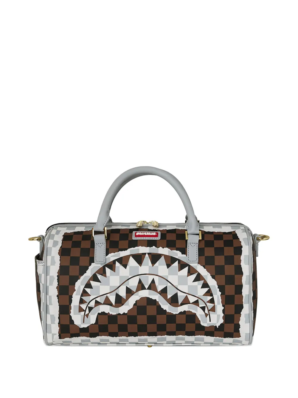 Sprayground checkerboard-pattern duffle bag - Marrone
