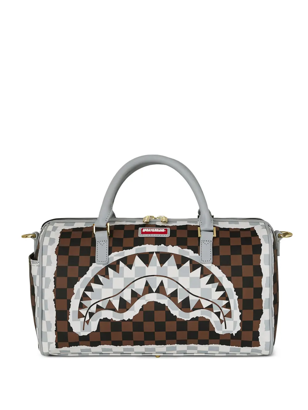 Sprayground checkerboard-pattern duffle bag - Marrone