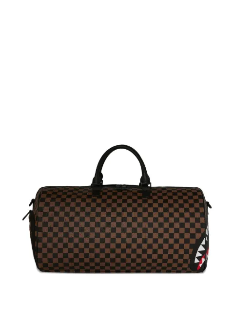 Sprayground check-pattern top-handle duffle bag