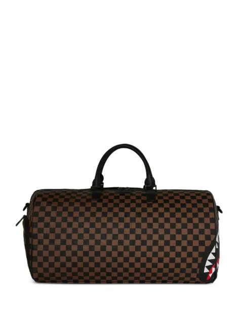 Sprayground check-pattern top-handle duffle bag