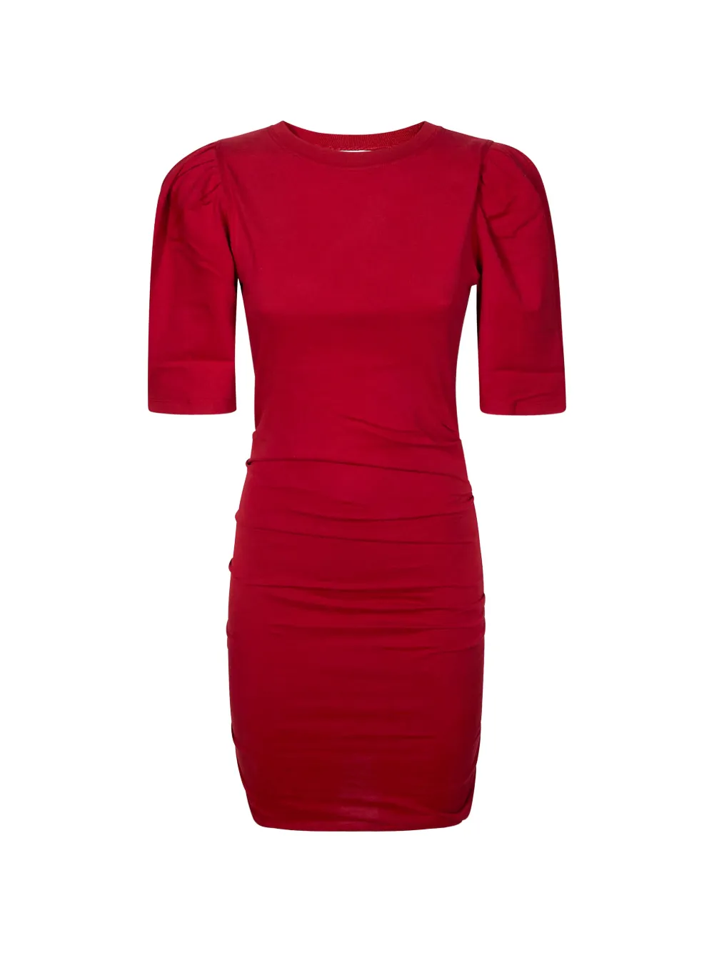 ISABEL MARANT Mylda puff-sleeve gathered mini dress - Rosso