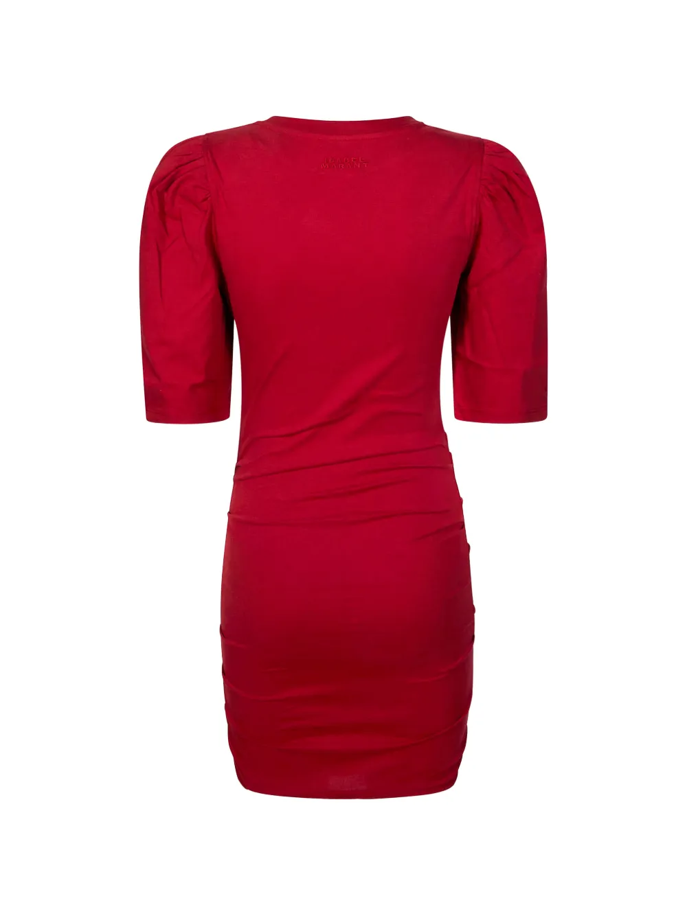 ISABEL MARANT Mylda puff-sleeve gathered mini dress - Rood