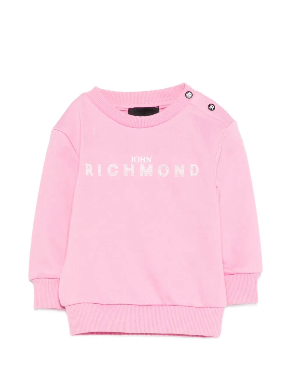 John Richmond Junior button logo baby girl sweater - Rosa