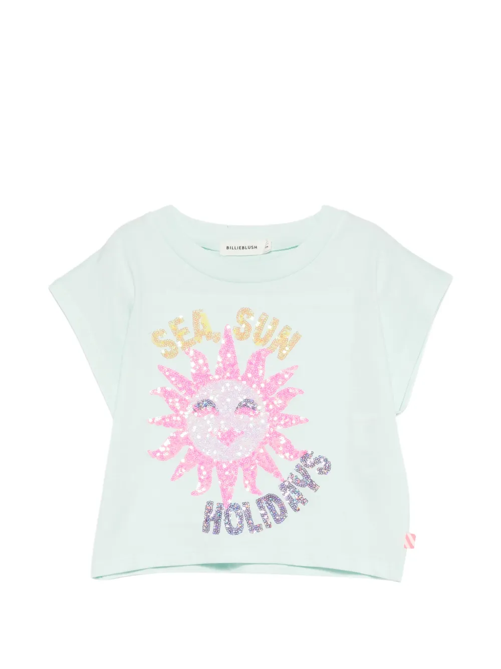 Billieblush sequin graphic T-shirt - Verde