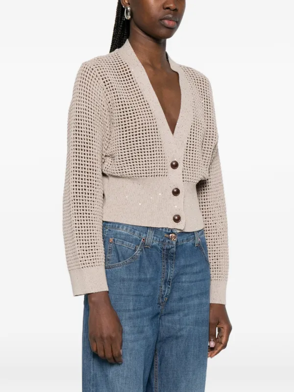 Brunello Cucinelli スパンコール カーディガン | ニュートラル