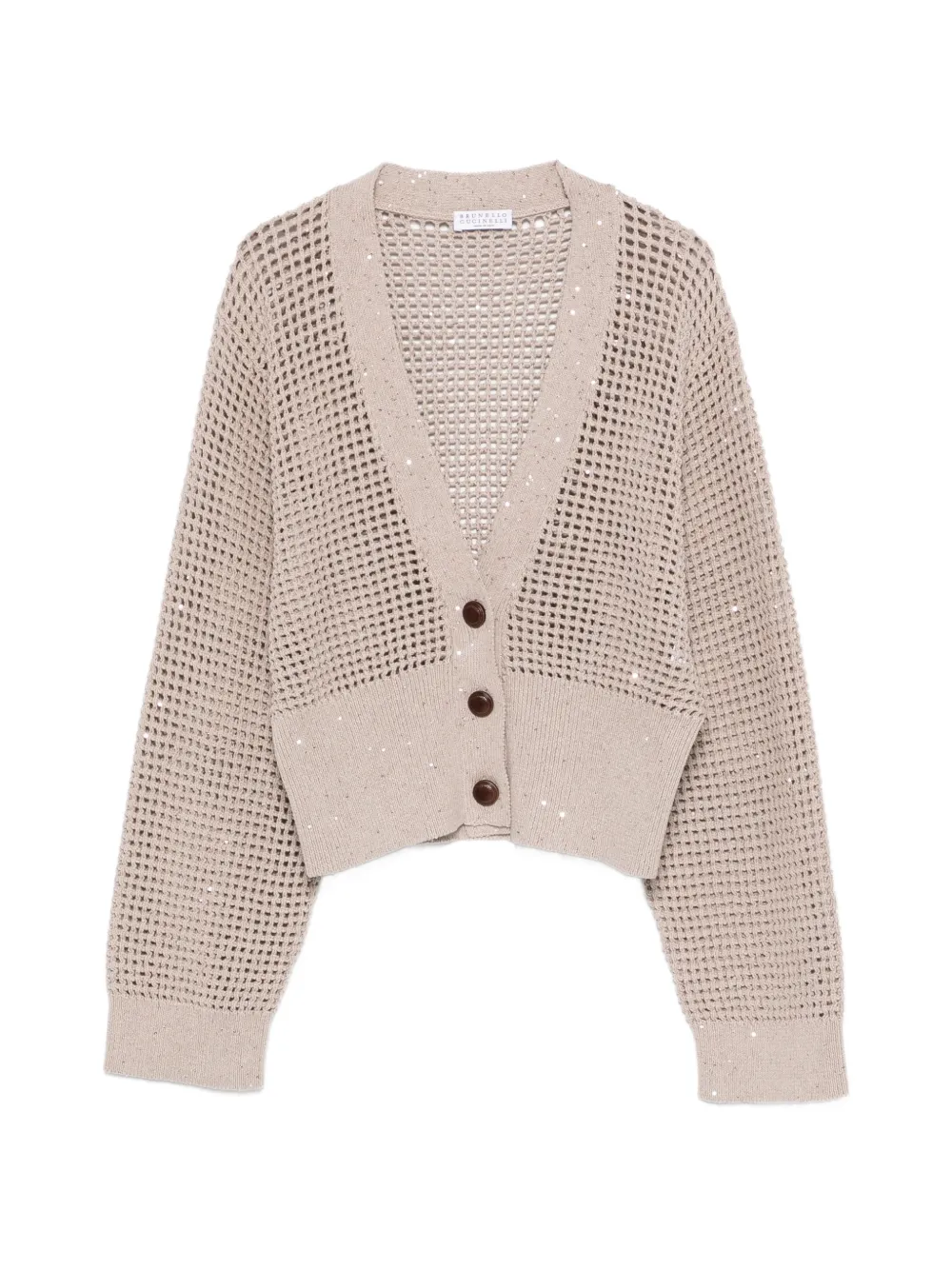 Brunello Cucinelli sequin-embellished cardigan - Toni neutri
