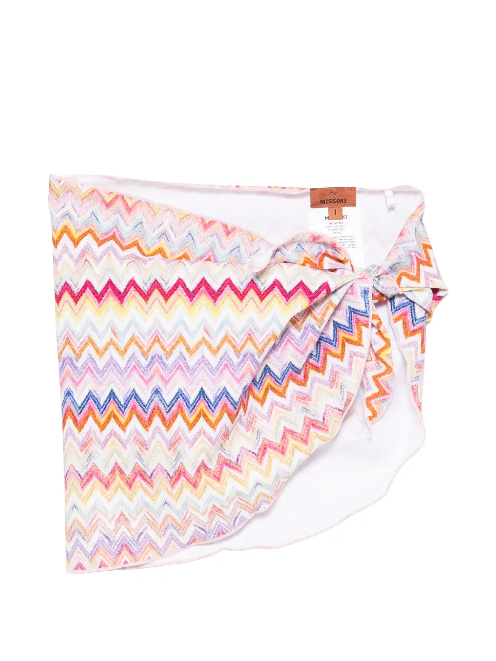 Missoni Kids chevron tie pareo - Bianco