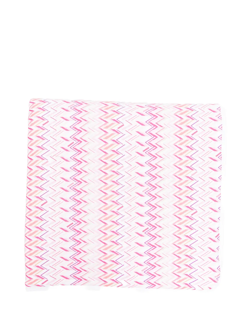 Missoni Kids zigzag-print blanket - Bianco