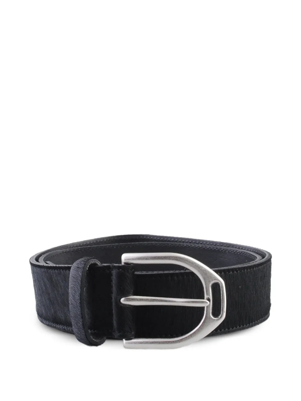 Molebo pony silver-tone belt - Nero