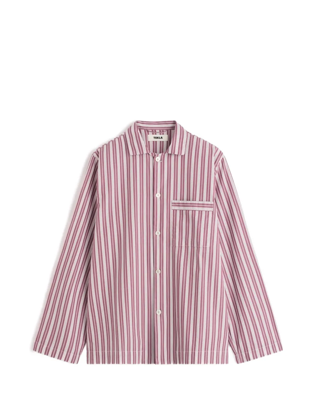TEKLA striped pyjamas shirt - Rosso