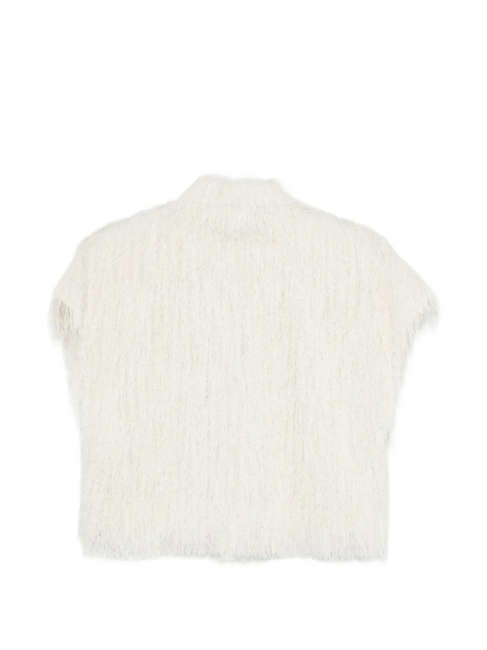  Alysi Fringed Cropped Shirt - Neutrals 