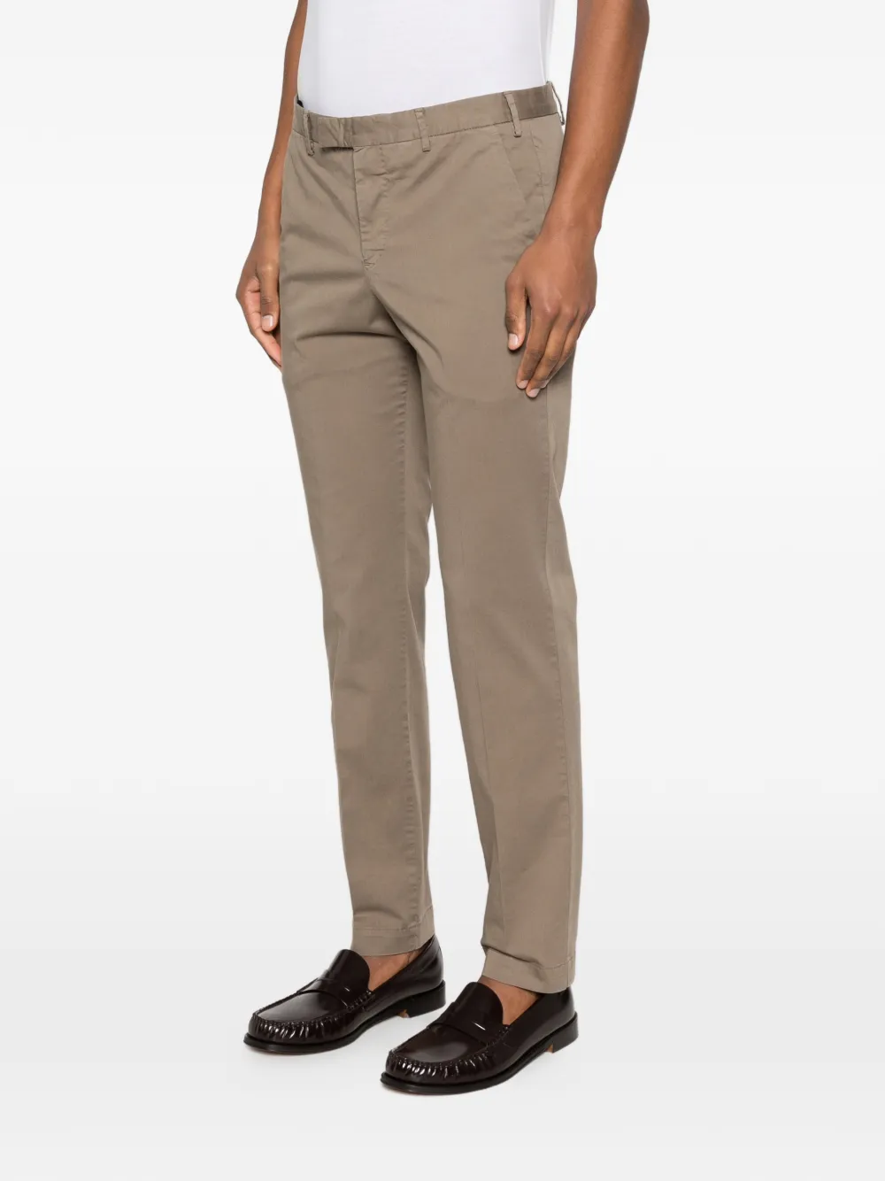  Pt Torino Belt-loop Trousers - Brown 