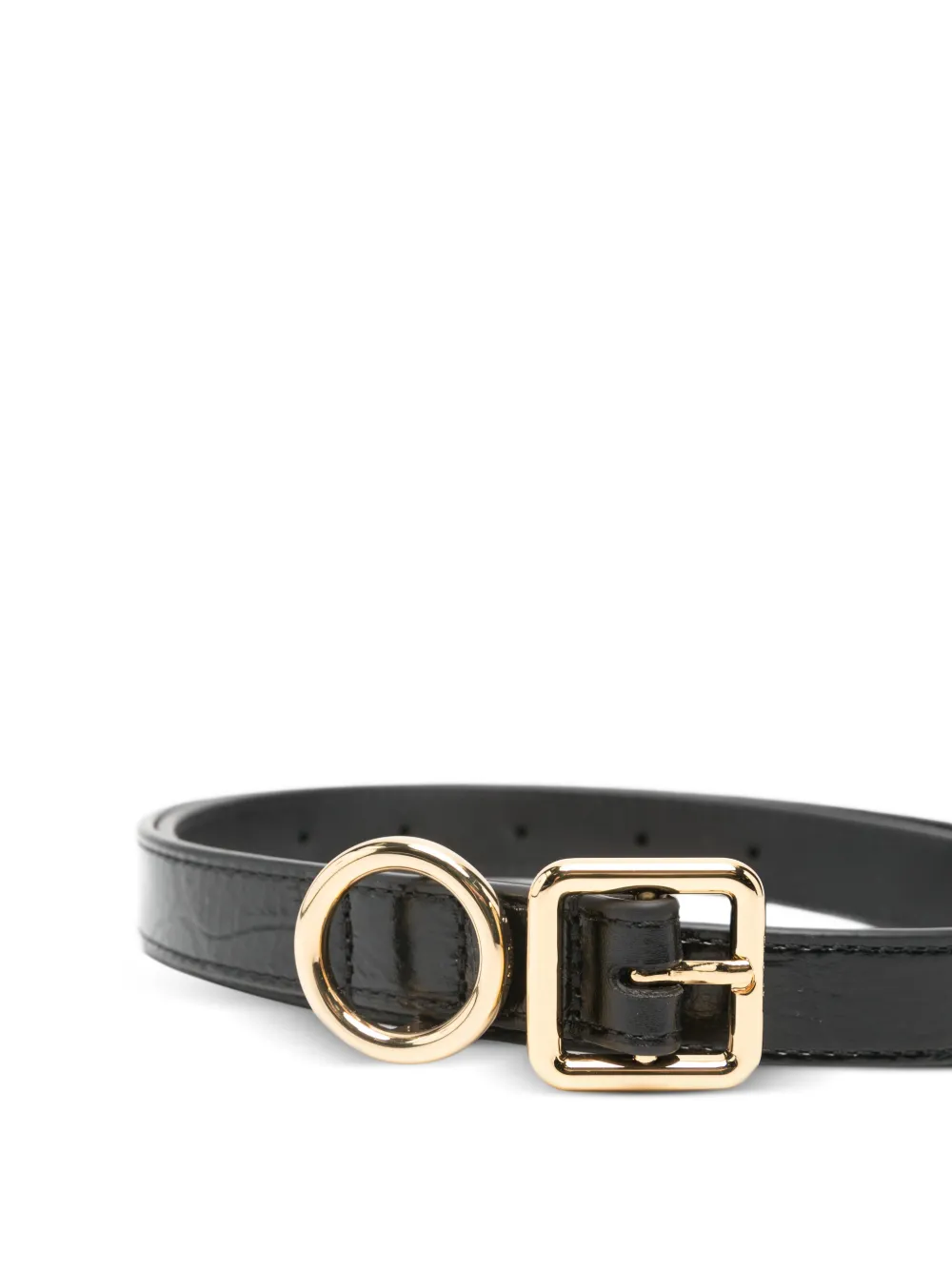  Jacquemus Round-buckle Leather Belt - Black 