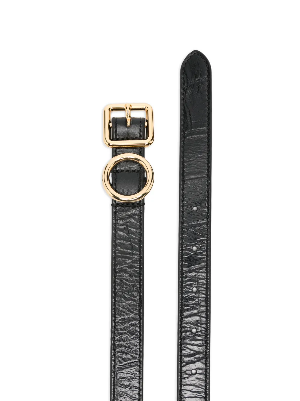  Jacquemus Round-buckle Leather Belt - Black 