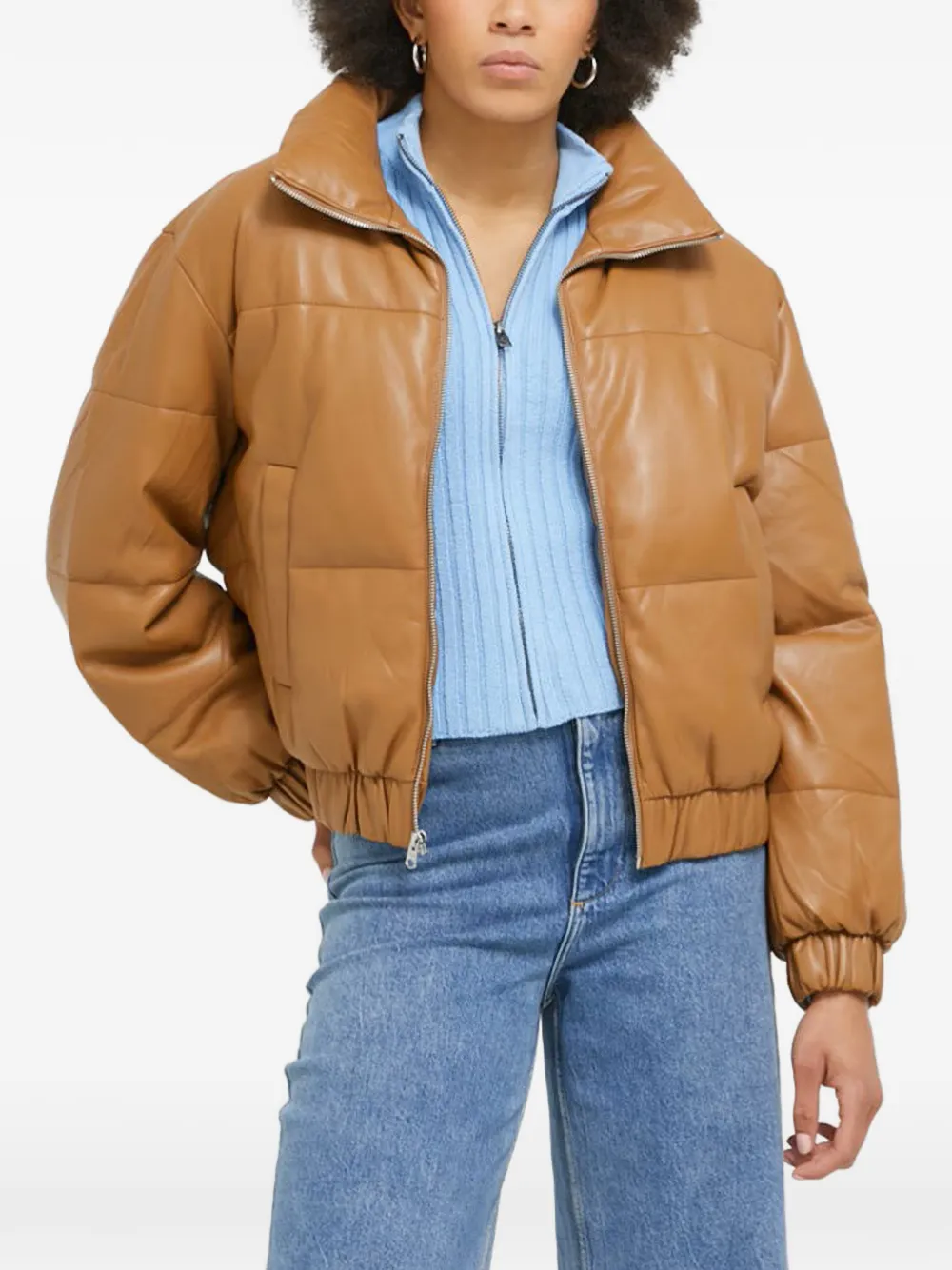 Abercrombie & Fitch zip padded jacket - Marrone