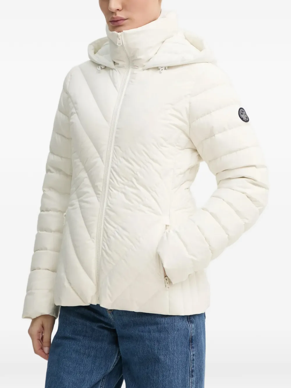 hooded quilted jacket