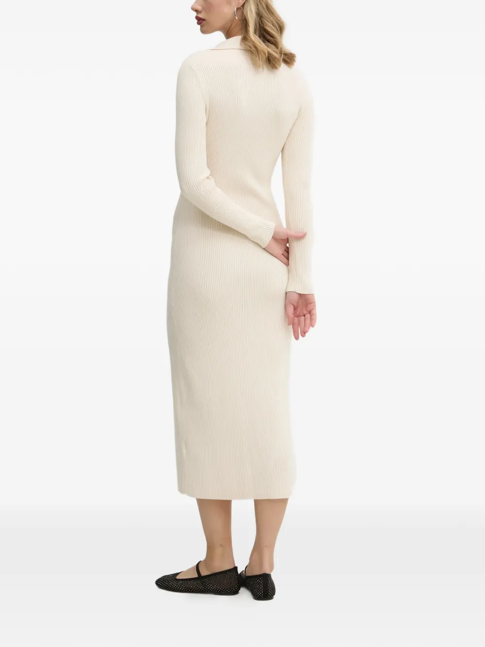  Abercrombie & Fitch Polo-collar Midi Dress - Neutrals 