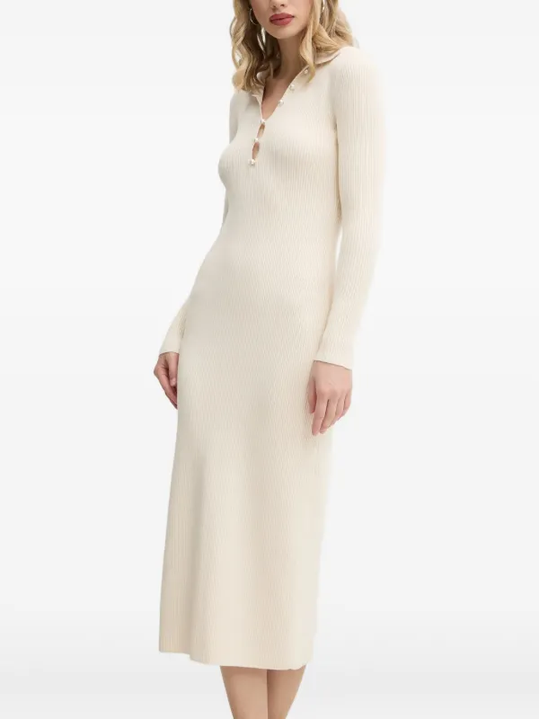 Abercrombie & Fitch polo-collar Midi Dress | Neutrals | FARFETCH
