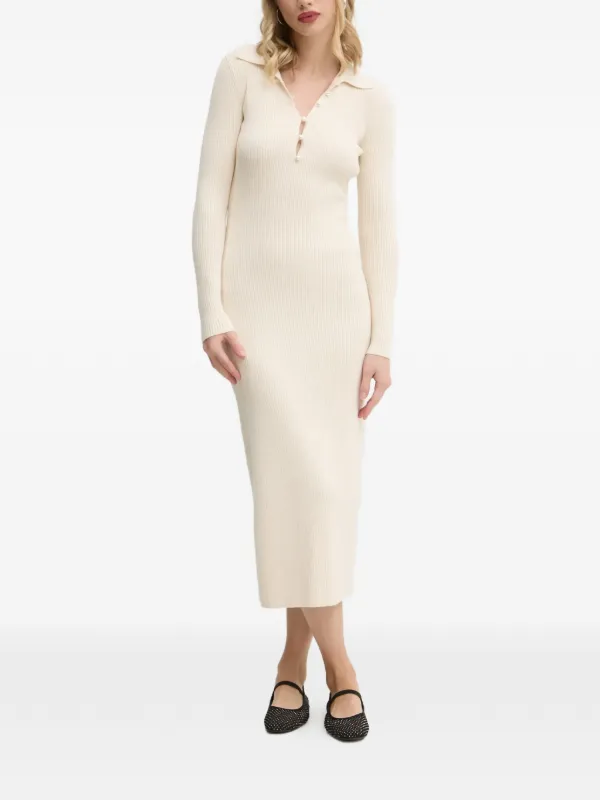 Abercrombie & Fitch polo-collar Midi Dress | Neutrals | FARFETCH