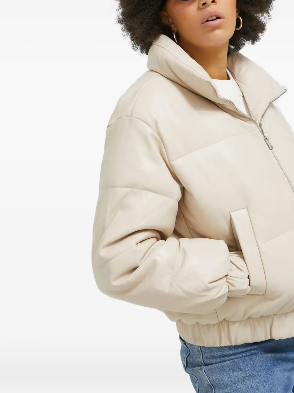  Abercrombie & Fitch Zip Padded Jacket - Neutrals 
