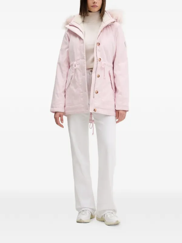 Hollister faux-fur Hooded Coat | Pink | FARFETCH