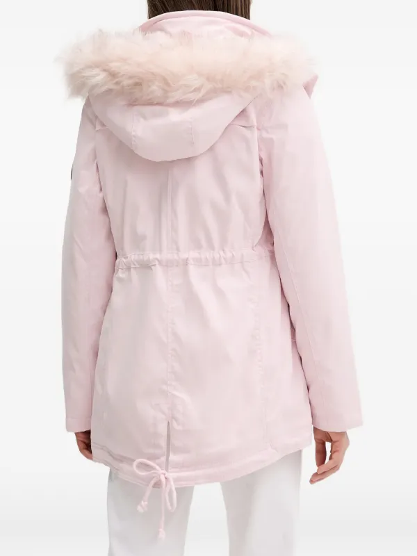 Hollister faux-fur Hooded Coat | Pink | FARFETCH