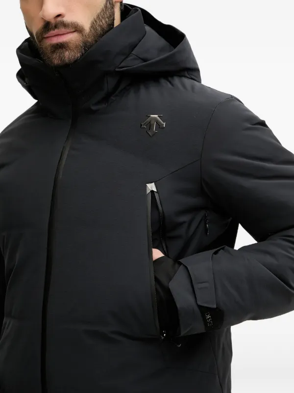 DESCENTE Hooded Zipped Ski Jacket | Black | FARFETCH PH