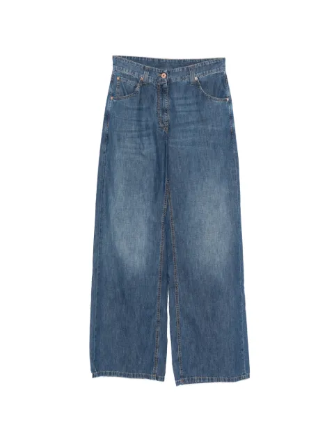 Brunello Cucinelli jeans med brede ben og udsmykning