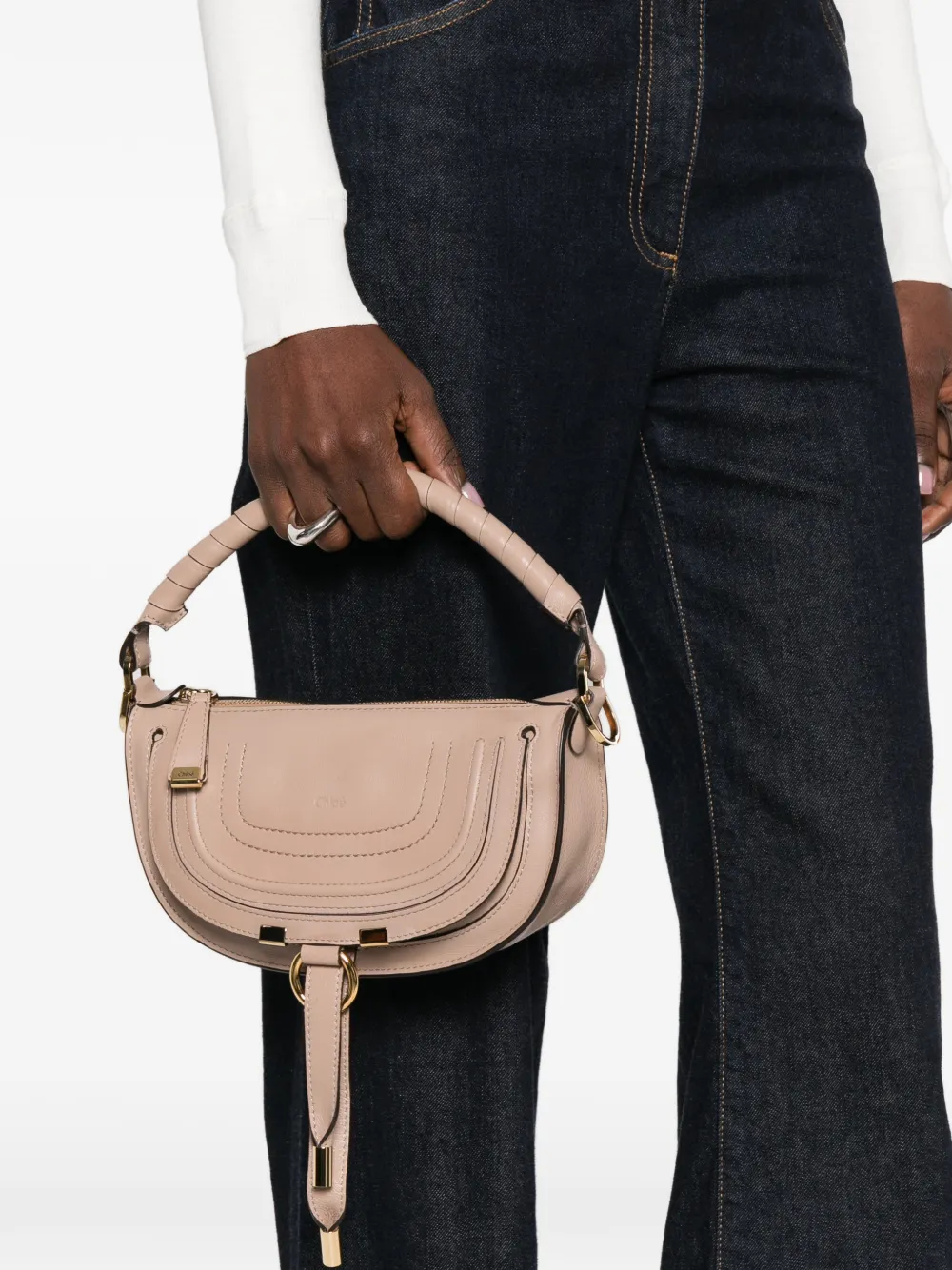 Chloé Marcie kleine shopper Beige
